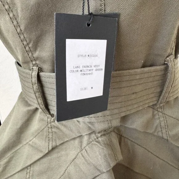 MARISSA WEBB Lani Trench Vest In Green NEW with Tags size Medium - Picture 14 of 16